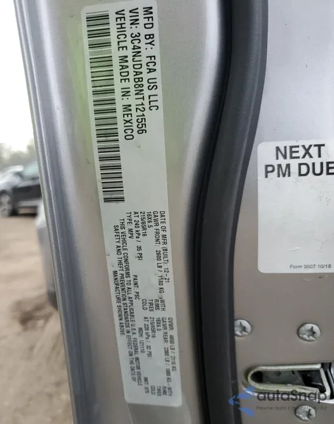 2022 Jeep Compass Sport from USA, damaged, VIN 3C4NJDAB8NT121556